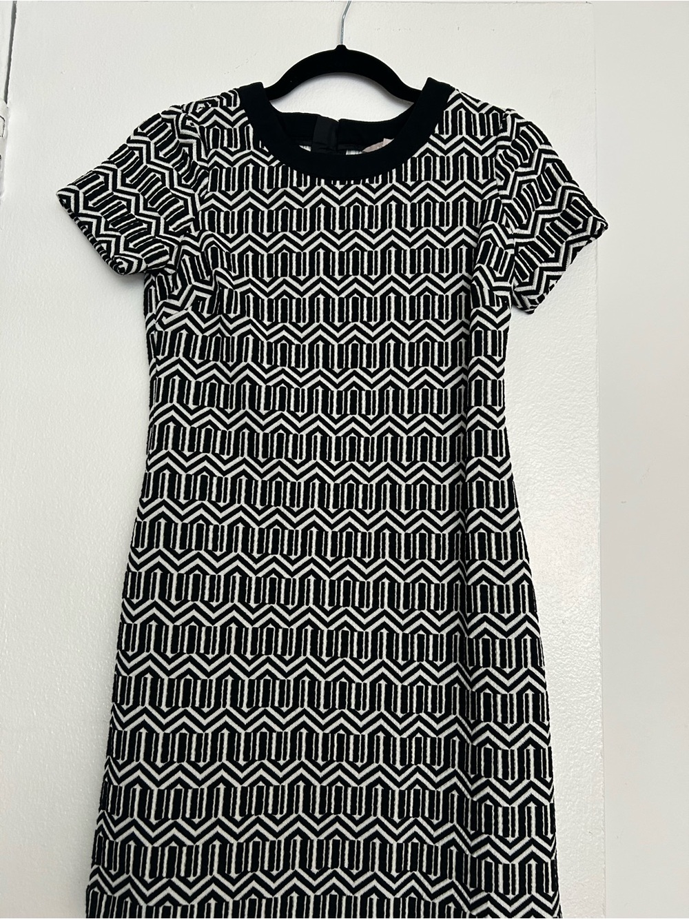 Banana Republic Black and White Geometric Mini Dress